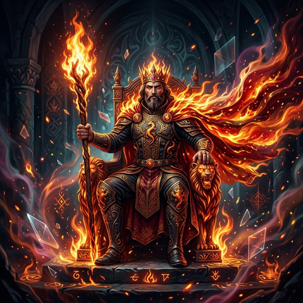 King of Wands Tarot Card Meaning: Leadership & Passion