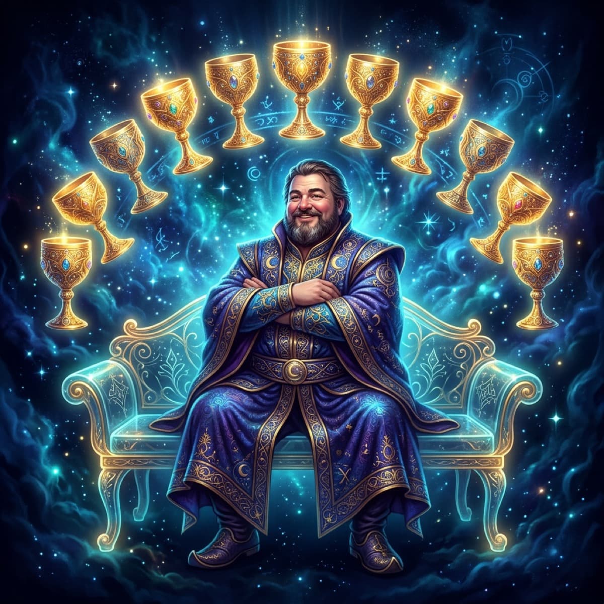 Nine of Cups Tarot Meaning: The Wish Card of Fulfillment & Joy